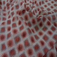 Coupon de crepe georgette imprime ton blanc rouge bordeaux