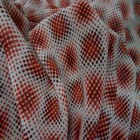 Coupon de crepe georgette imprime ton blanc rouge bordeaux9