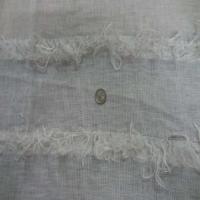 Coupon de lin blanc casse a frange 2 35m1
