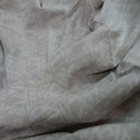 Coupon de lin melange damasse ton naturel