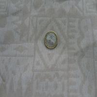 Coupon de lin melange damasse ton naturel8