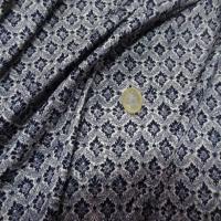 Coupon de lycra imprime blanc bleu 3m