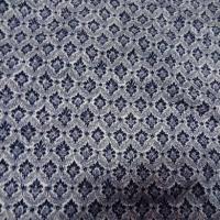 Coupon de lycra imprime blanc bleu 3m1