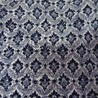 Coupon de lycra imprime blanc bleu 3m5