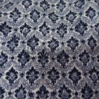 Coupon de lycra imprime blanc bleu 3m6