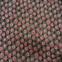 Coupon de lycra imprime marron rouge noir et blanc 1 80m2