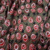 Coupon de lycra imprime marron rouge noir et blanc 1 80m4