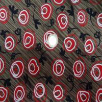 Coupon de lycra imprime marron rouge noir et blanc 1 80m7