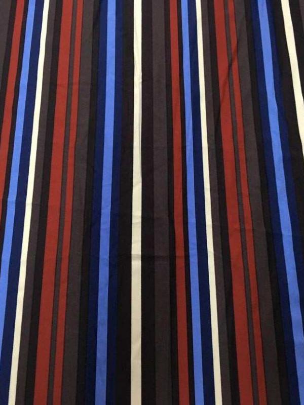 Coupon de lycra imprime rayure ton de terre 3m