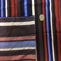 Coupon de lycra imprime rayure ton de terre 3m4