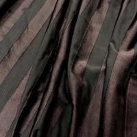 Coupon de lycra marron faconne rayure ton sur ton 2 5m