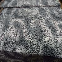 Coupon de microfibre imprime style leopard gris noir 1 70m1