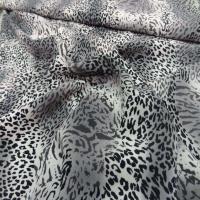 Coupon de microfibre imprime style leopard gris noir 1 70m3