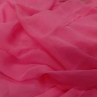 Coupon de mousseline de soie rose 4m
