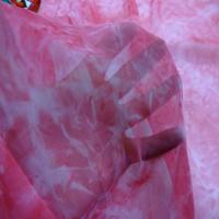 Coupon de mousseline faux uni ton rose 1 60m0