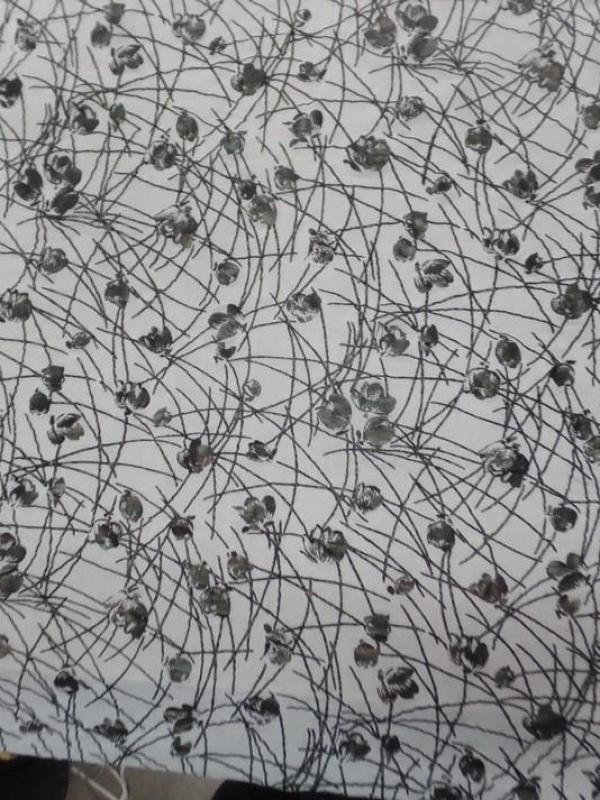 Coupon de resille blanche faconne noire 2 20m sur 1 30m01