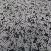 Coupon de resille blanche faconne noire 2 20m sur 1 30m5