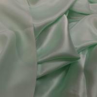 Coupon de satin de soie vert clair reflets blanc pas cher