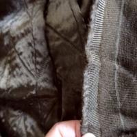 Coupon de satin double faconne a chevrons marron kaki7