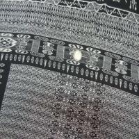Coupon de satine imprime noir et blanc 1 50m9