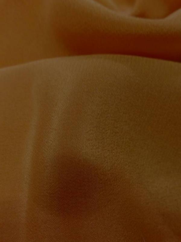 Coupon crepe de soie moutarde