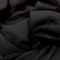 Coupon de tissu mousseline de soie marron