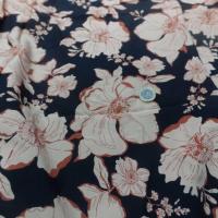 ACHAT coupon de viscose imprimé fleurs ton marron ,beige