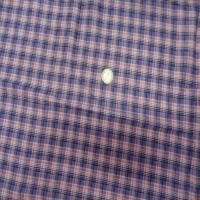 Coupon de voile coton imprime carreaux mauve rose 2 5m3