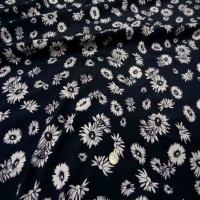 Crepe bleu nuit a fleurs blanche7