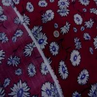 Crepe bordeaux a fleurs blanche8