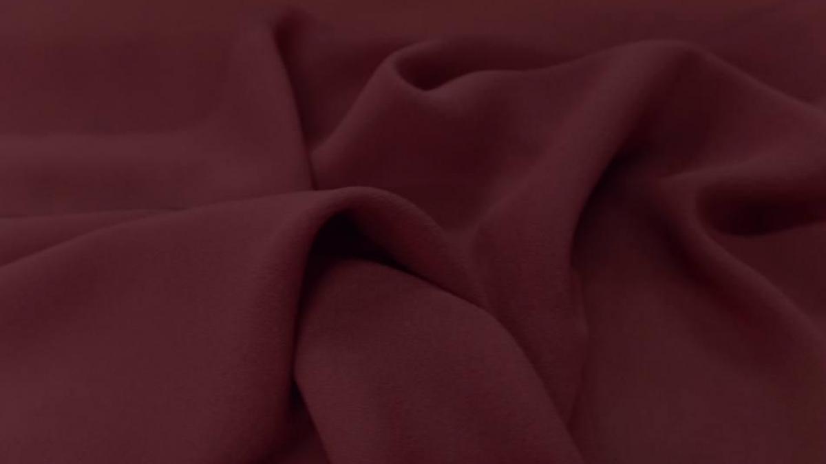 crêpe de soie 100% bordeaux