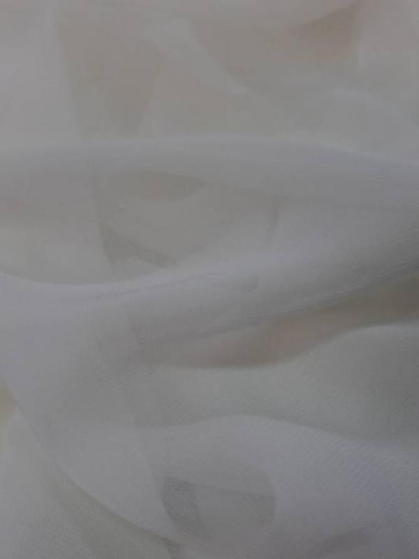 Crepe de viscose blanc casse