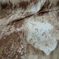 Crepe georgette imprime beige marron9