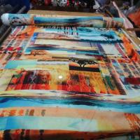 Crepe imprime paysage africain1