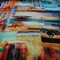 Crepe imprime paysage africain2
