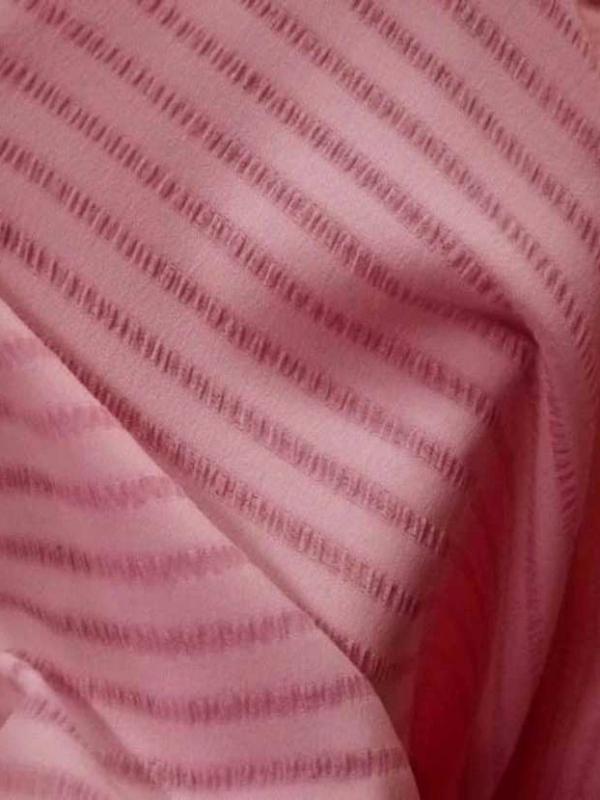 Crepe rose lycra ton rose faconne