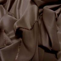 Crepe satin epais ton marron en 1 30m de large