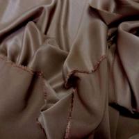 Crepe satin epais ton marron en 1 30m de large2