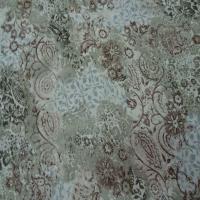 Crepe viscose imprime ton vert clair et marron3