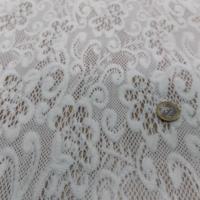 vente de tissu dentelle de laine mélangé blanc cassé en 1.50m de large