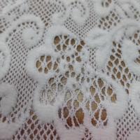 tissu dentelle de laine mélangé blanc cassé en 1.50m pas cher