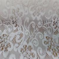 tissu dentelle de laine mélangé blanc cassé en 1.50m de large