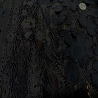Dentelle marron faconne rajout de tissu en coton2