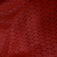 Dentelle resille faconne rouge