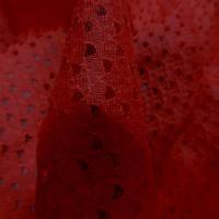 Dentelle resille faconne rouge1
