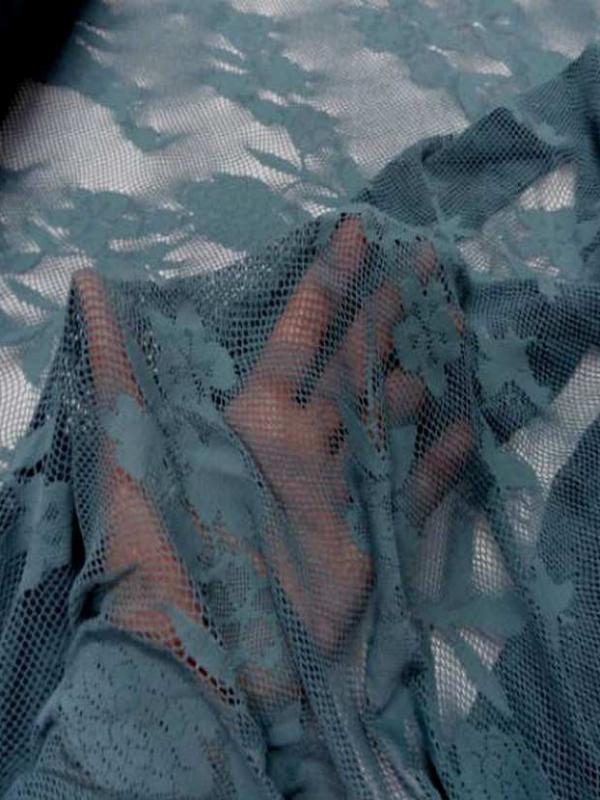 tissu résille lycra extensible dans les 2 sens bleu pétrole