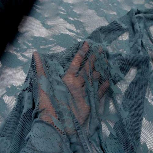 tissu résille lycra extensible dans les 2 sens bleu pétrole