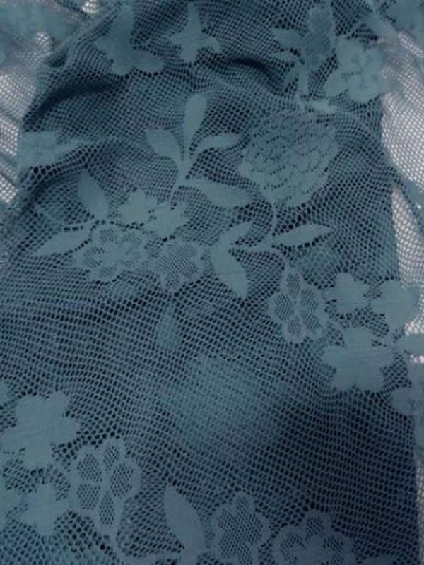 tissu résille lycra extensible dans les 2 sens bleu pétrole