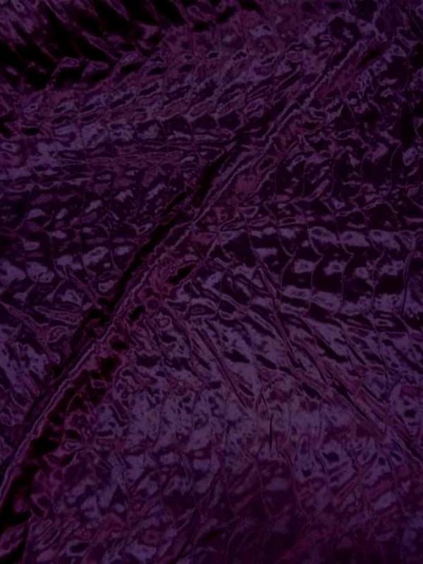 Doublure matelasse en satin ton prune