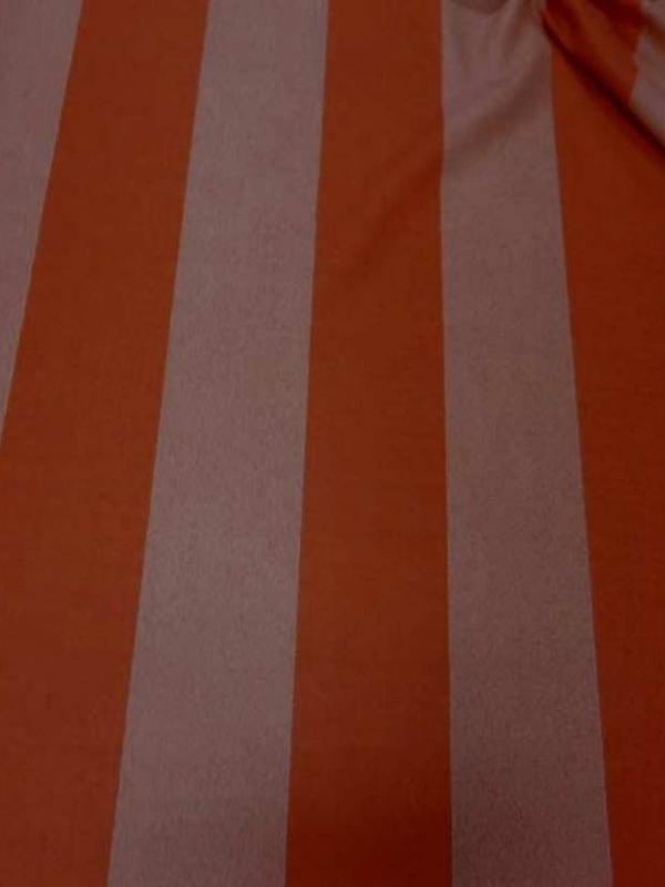 Drap de laine 100 raye orange chine